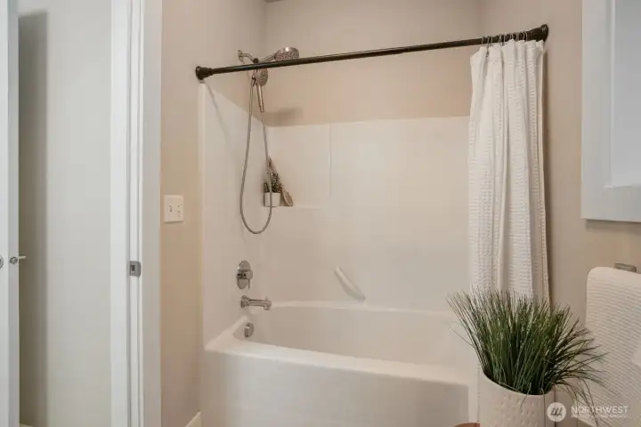 The shower & toilet are separate for increased functionality