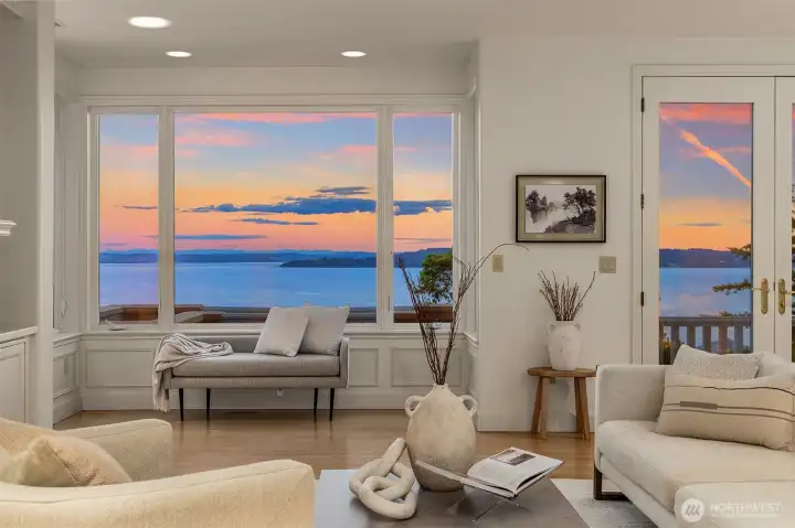 Watch glowing sunsets and storms brewing in the horizon year round.