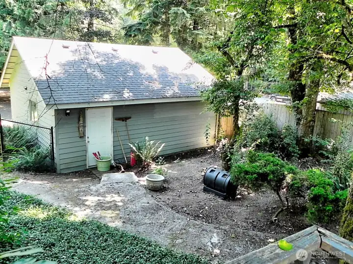 Double detached garage and shop