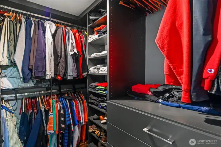 First walk in closet. First walk in closet.