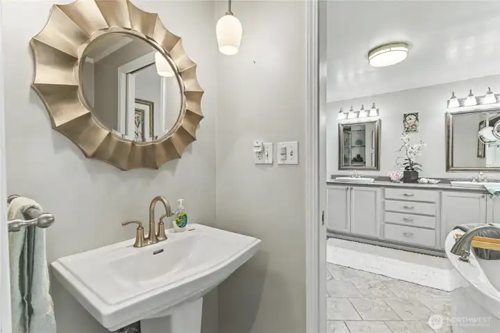 Powder room off of Primary bath. Powder room off of Primary bath.