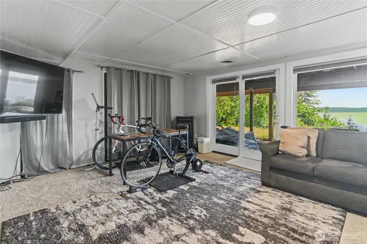 Downstairs family-flex room Downstairs family-flex room