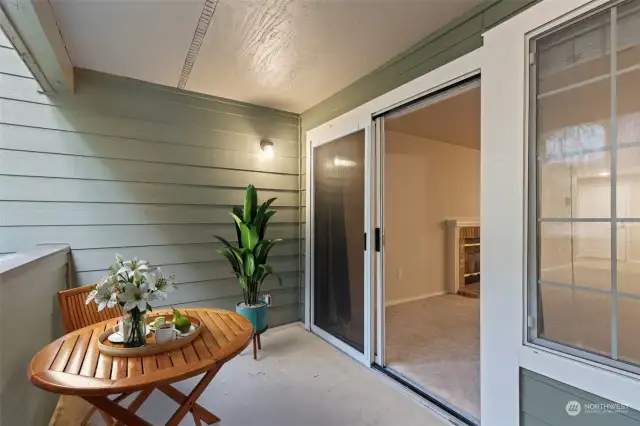 Covered Patio/Deck with Large Storage Closet