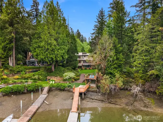 View from the water to the house.