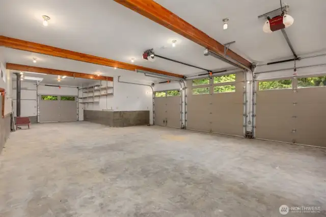 This garage has two air-compressor connections inside the garage with connections in the workshop to where the air-compressor used to be.