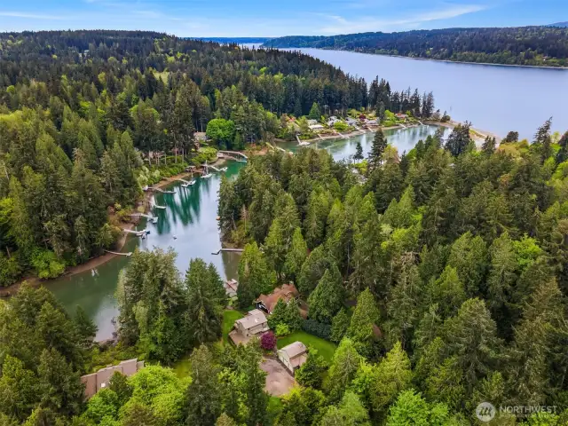 The best thing is, this home is a short paddle to the mouth of Fletcher Bay and into the Puget Sound.
