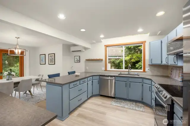 Open the french doors and enjoy the beauty of the outdoors with the smooth flow inside.