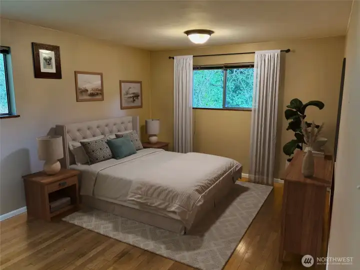 Virtually Staged Primary Bedroom