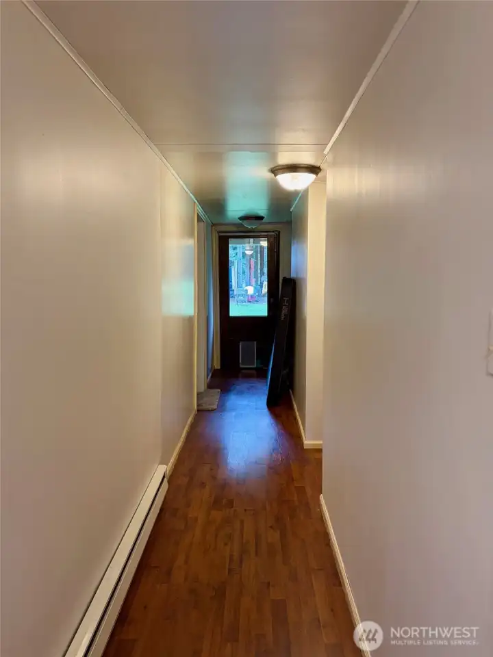 Hallway facing the Back Door