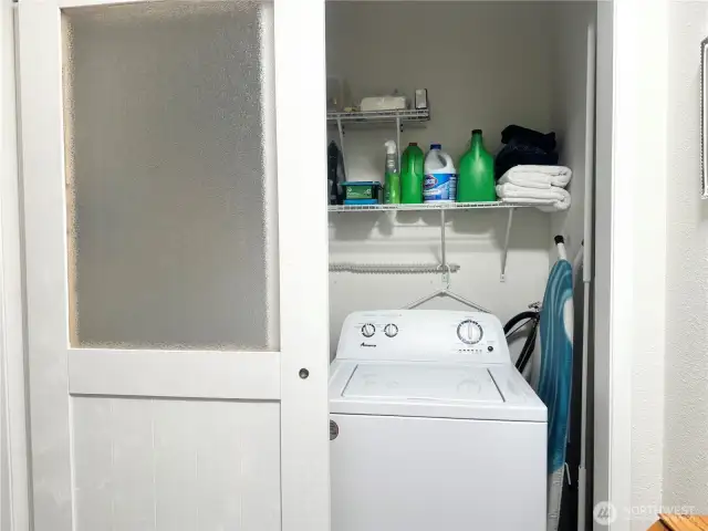 Amana Washer and Dryer included with purchase. These appliances are in good working condition and will stay with the property upon sale.