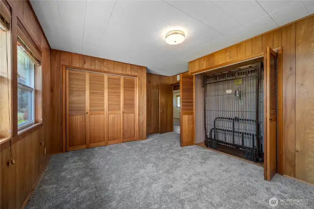 Vintage Murphy-brand bed hidden in closet