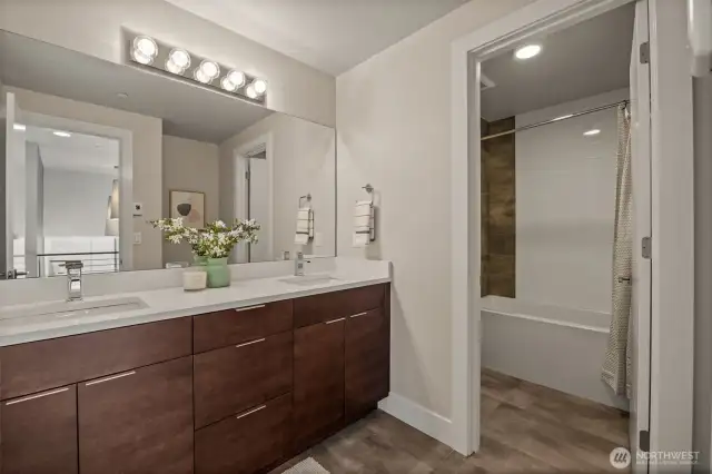 double sink in secondary bathroom