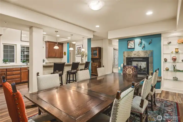 Dining Area showing Gas Fireplace