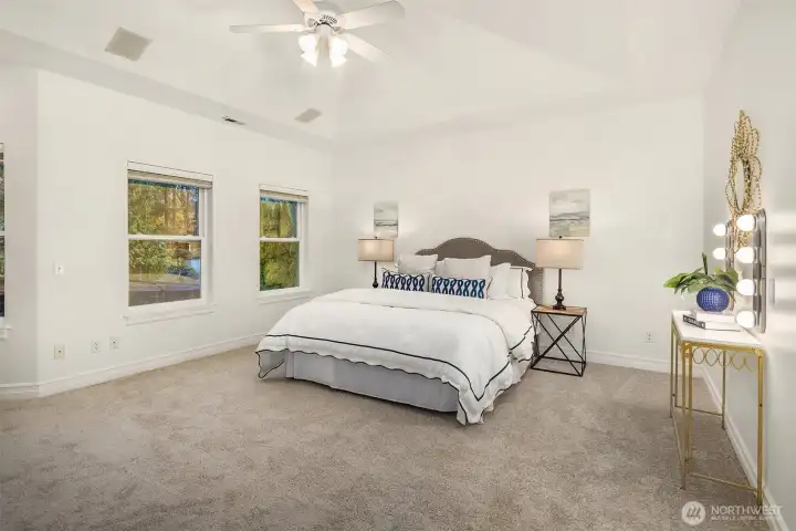 Spacious primary suite.