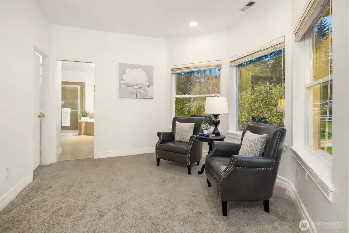Primary suite is large enough to accommodate a living area.