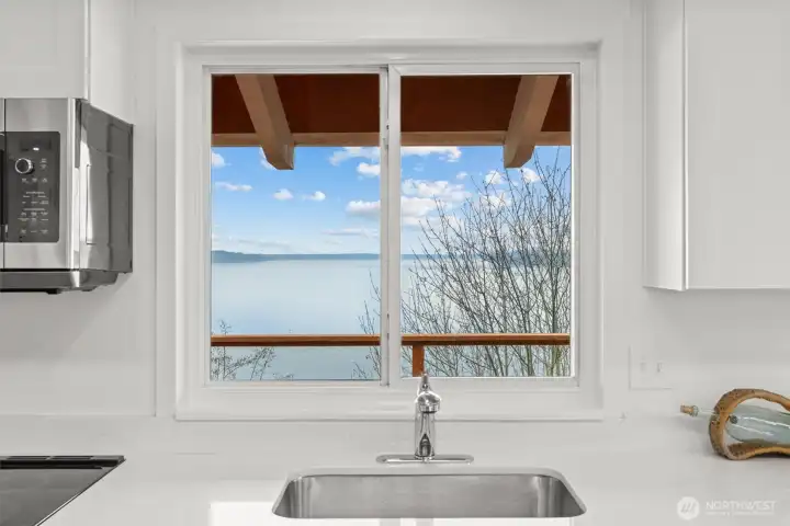 What better view when at the kitchen sink.