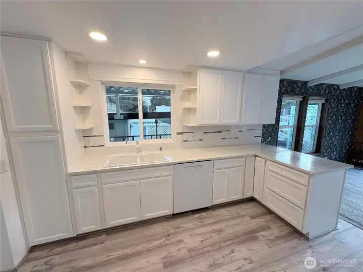 Kitchen Storage/Sink/Dishwasher and Storage