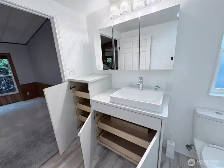 Master Bathroom Vanity Storage