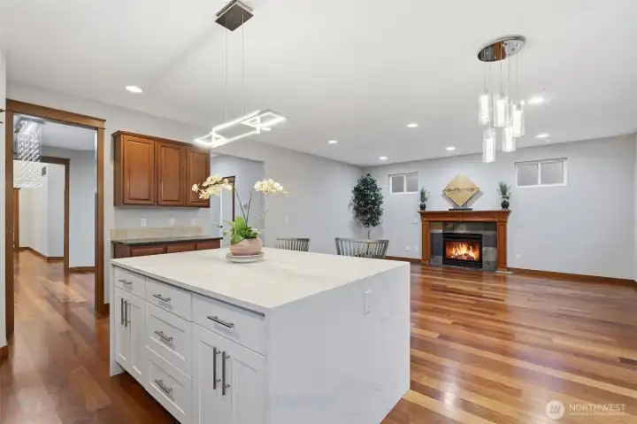 kitchen looking at family room