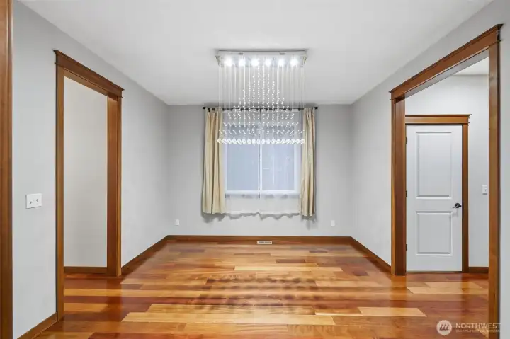 Formal dinning room with crystal chandelier