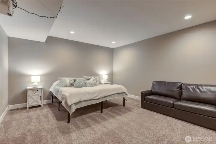 This theater or media room provides an opportunity for more entertainment OR use this as an additional bonus/craft/game room.