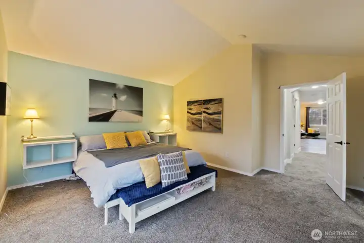 Primary Bedroom looking toward Loft!