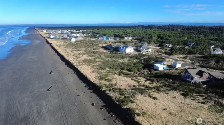 A view looking towards the south jetty.
