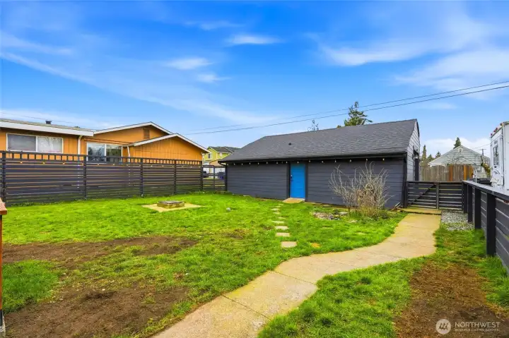 Paved walkway to your shop