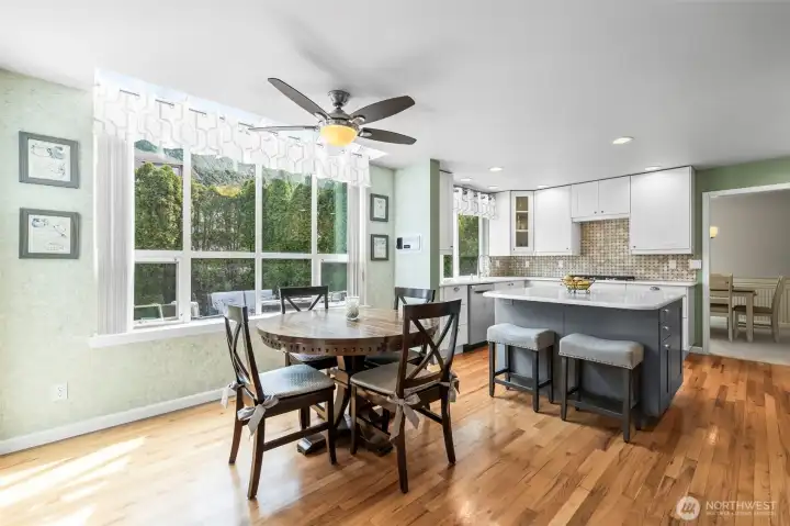 Plenty of space to dine in the kitchen with casual dining space.