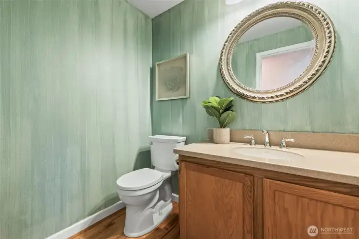 Half bath on main level.