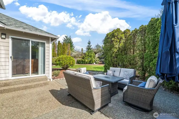BBQ or relax in this patio space just off the family room.