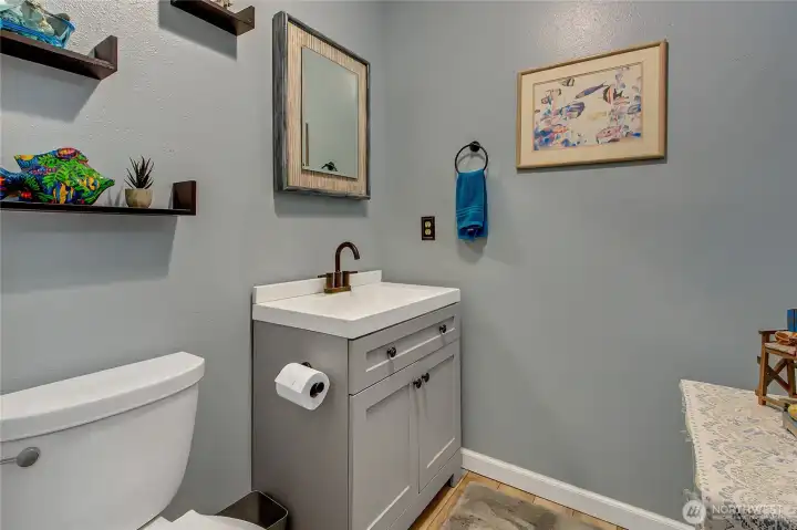 Downstairs half bath.