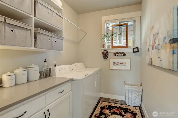 Super nice laundry work area