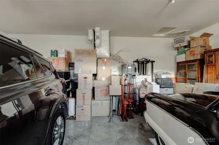 Heated finished garage