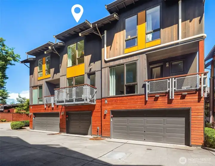 Private balcony & oversized one car garage. Private balcony & oversized one car garage.