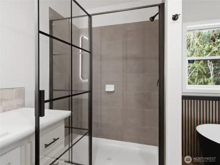Primary walk in shower Primary walk in shower
