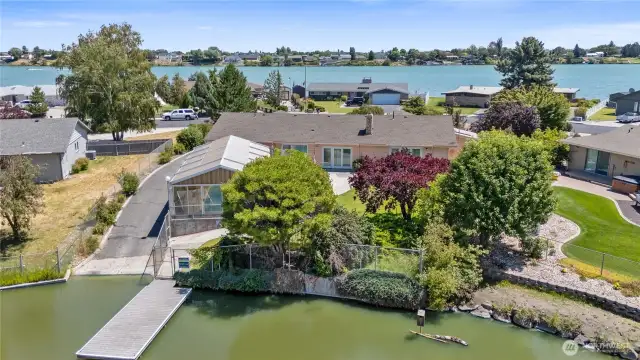 Aerial from the water