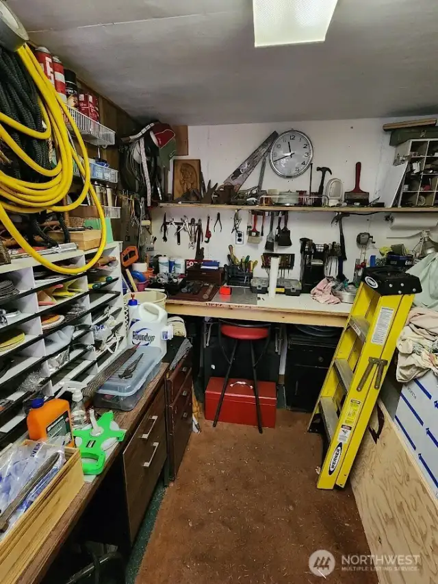 Tool shed interior