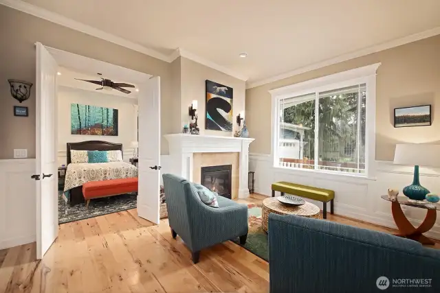 There are three propane fireplaces in the home and one on the deck