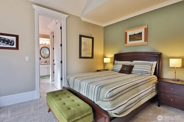 One of three guest bedrooms