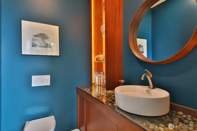 Main level powder room