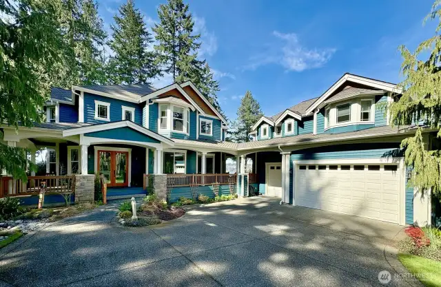 Main home, 3-car garage, and fully appointed 1-bedroom apartment over garage