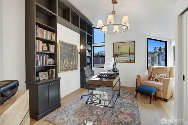 One of our favorite rooms is the study/office.  If you work from home, you might as well work in style.