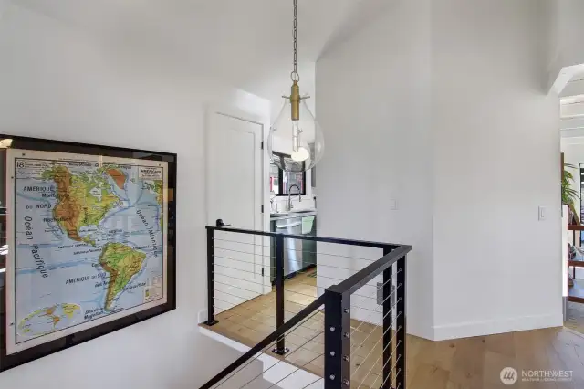 The upstairs landing.