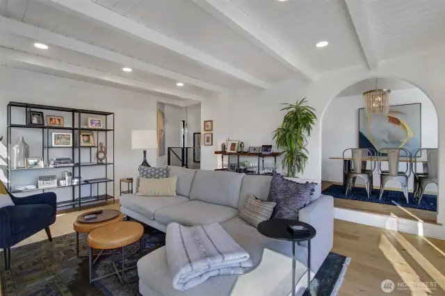 Open concept but also just the right amount of definition between rooms.