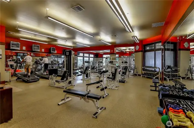 Full fitness center.
