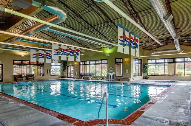 Indoor saline swimming pool and Jacuzzi