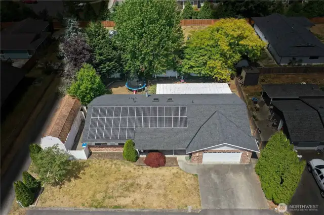 Fully paid off solar panels = low energy costs!