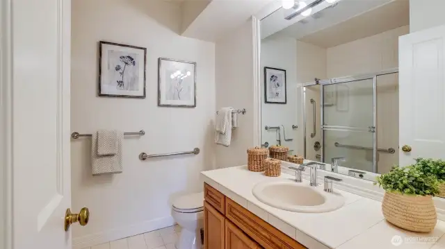 Full bathroom on the Lower Level.