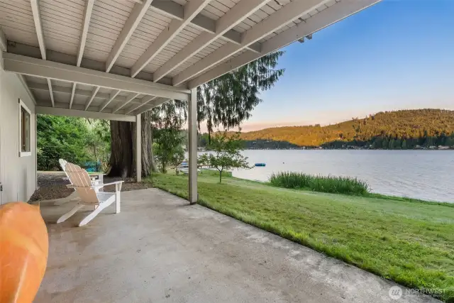 waterfront level patio.